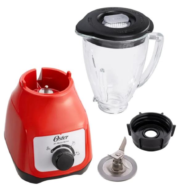 Oster Serie BLSTKAGRRD Licuadora 500W Vaso 1.5L Tecnología All-Metal Drive Rojo