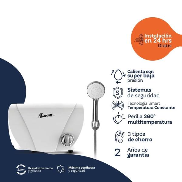 Rotoplas Terma Instantánea Modena 6KW Sistema Anti Congelación Ahorro Energético