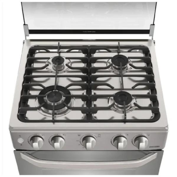 Electrolux FE4PMR Cocina 4 Quemadores Efficient VaporBake Triple Llama Plata