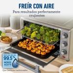 Oster TSSTTVLS25 Horno Eléctrico con Freidora de Aire 25L 1700W Digital 7 Funciones Plateado