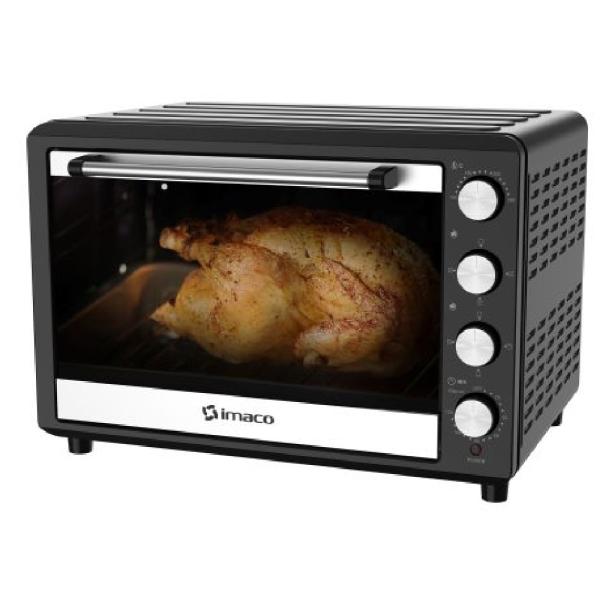 Horno Rosticero Imaco HEB75R 75 Litros 6 Brochas Antiadherente Timer Digital Negro