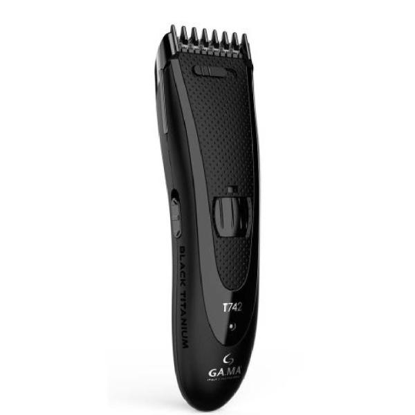 Gama Titanium T742 Cortador de Cabello Profesional 20 Velocidades Motor Cobre Negro