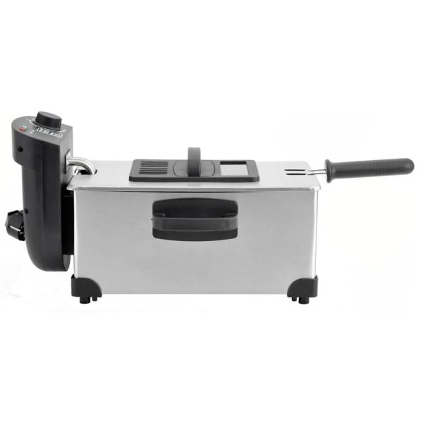Recco Freidora con Aceite 2.5L 1500W Termostato Ajustable Canasta Antiadherente