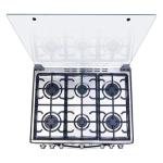 Indurama Parma Zafiro Cocina a Gas 6 Hornillas Inoxidable Encendido Automático