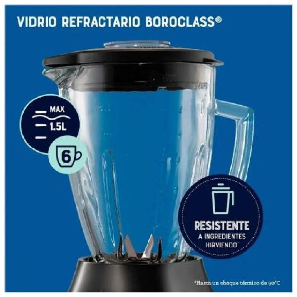 Licuadora Oster Reversible 600W Vaso de Cristal 1.25L Motor Silencioso Rojo