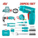 SET ATORNILLADOR DESTORNILLADOR 4V INALÁMBRICO 36PZS THKTHP10386