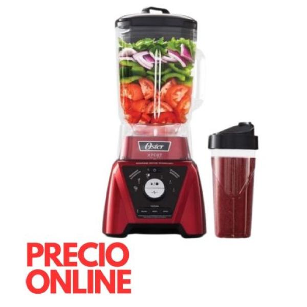 Oster Xpert Series BLST3B-RPG Licuadora 600W Vaso Blend-n-Go 24oz Sistema All-Metal Drive Roja