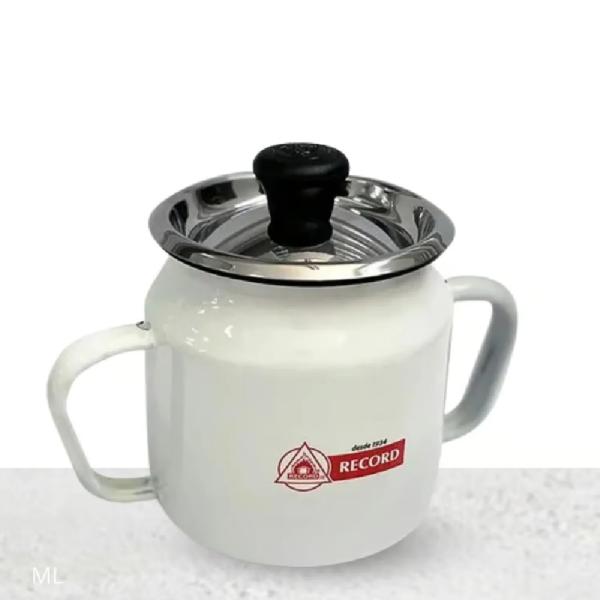 Record Azucarero Premium 500ml Acero Inoxidable Asas Cómodas Estilo Moderno Color Blanco