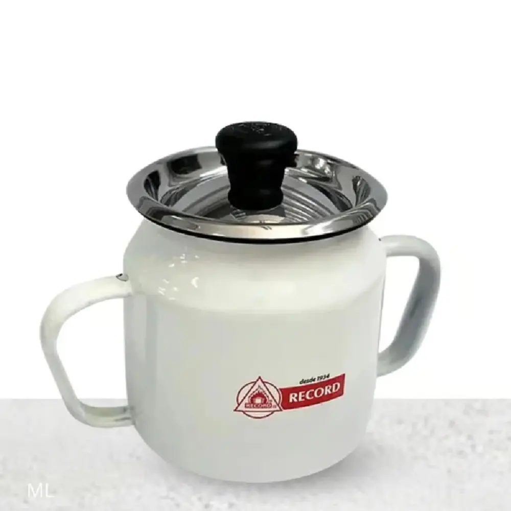 Record Azucarero Premium 500ml Acero Inoxidable Asas Cómodas Estilo Moderno Color Blanco