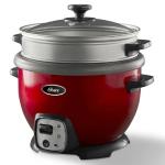 Olla Arrocera Oster CKSTRC7030R 2.2L Cocción Rápida Tapa de Vidrio Rojo