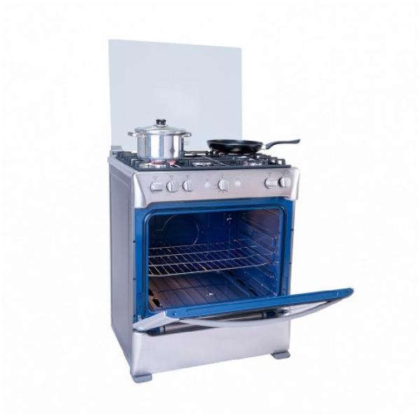 Cocina a Gas Indurama Cirella 5 Quemadores 22.5K BTU Parrilla Extraíble Croma