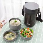 Termo Acero Térmico Alimentación Compartimentos 1.3Lt Aislación Avanzada Plateado
