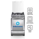 Indurama Granada Zafiro Croma Cocina a Gas 4 Hornillas 70x50cm Encendido Eléctrico Acero Inoxidable