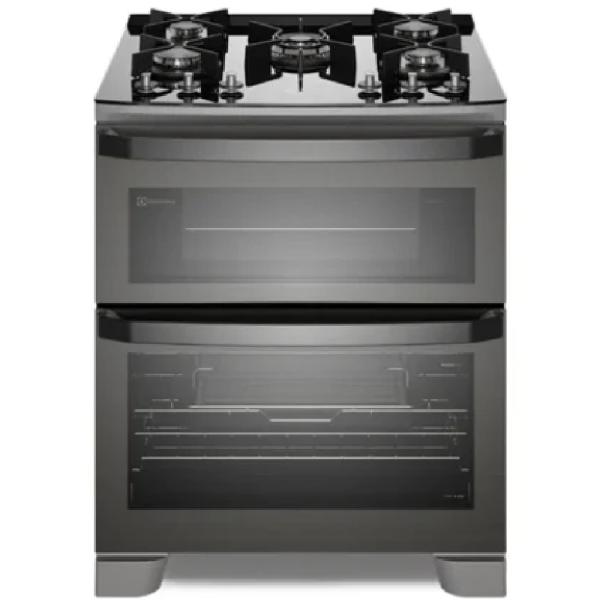 Electrolux FE5AD Cocina 76cm 5 Quemadores Triple Llama Doble Horno Acero Inoxidable