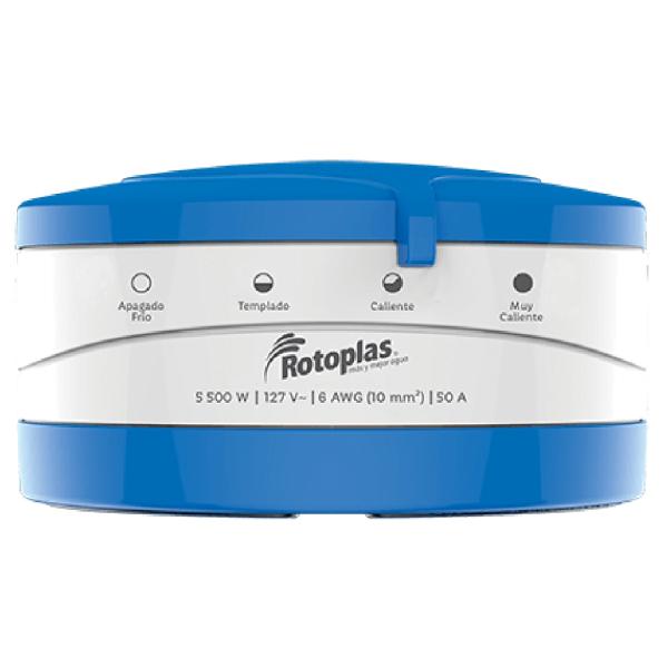 Rotoplas Ducha Eléctrica 4 Temperaturas 3800W Sistema Antichispa Ahorro Energético Azul
