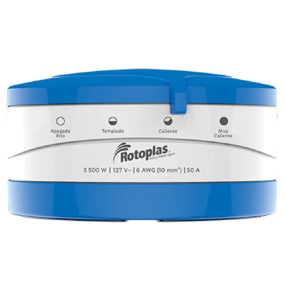 Rotoplas Ducha Eléctrica 4 Temperaturas 3800W Sistema Antichispa Ahorro Energético Azul