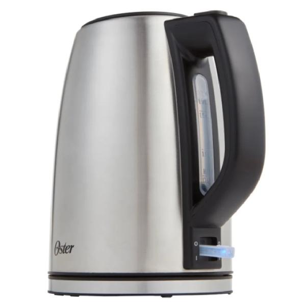 Oster BVSTKT673SS Hervidor de Agua 1500W 1.7L Acero Inox Resistente Filtro Descalcificador Plateado