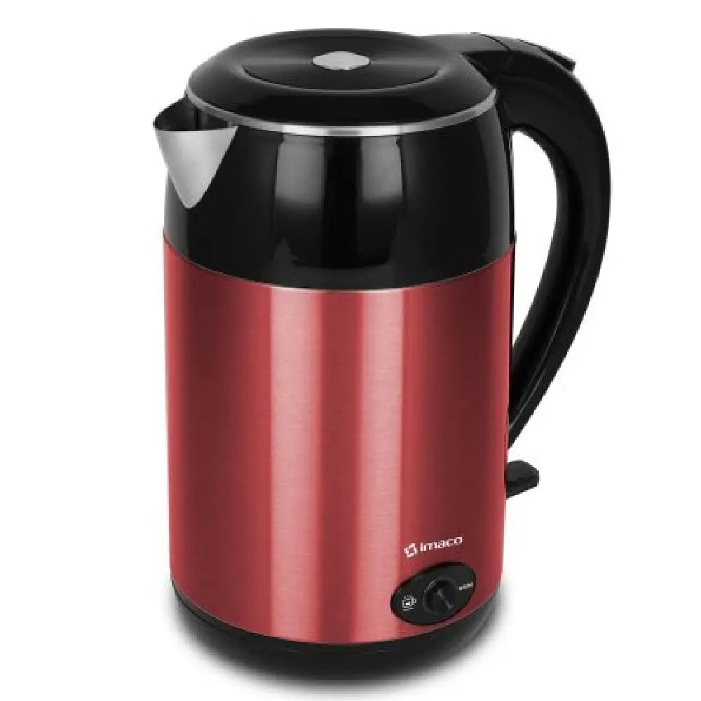 Imaco KE-1822SR Hervidor Eléctrico 1.8L 1500W Apagado Automático Base 360° Rojo