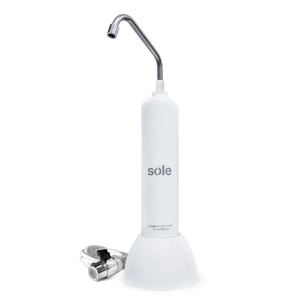 Purificador de Agua Sole Prestige Sobre Lavadero 12 Litros Filtración 5 Etapas Grifo Dedicado Blanco