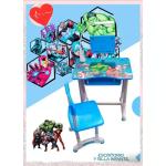 Marvel Avengers Escritorio Escolar Ergonomico 120cm Silla Ajustable Lampara LED Azul