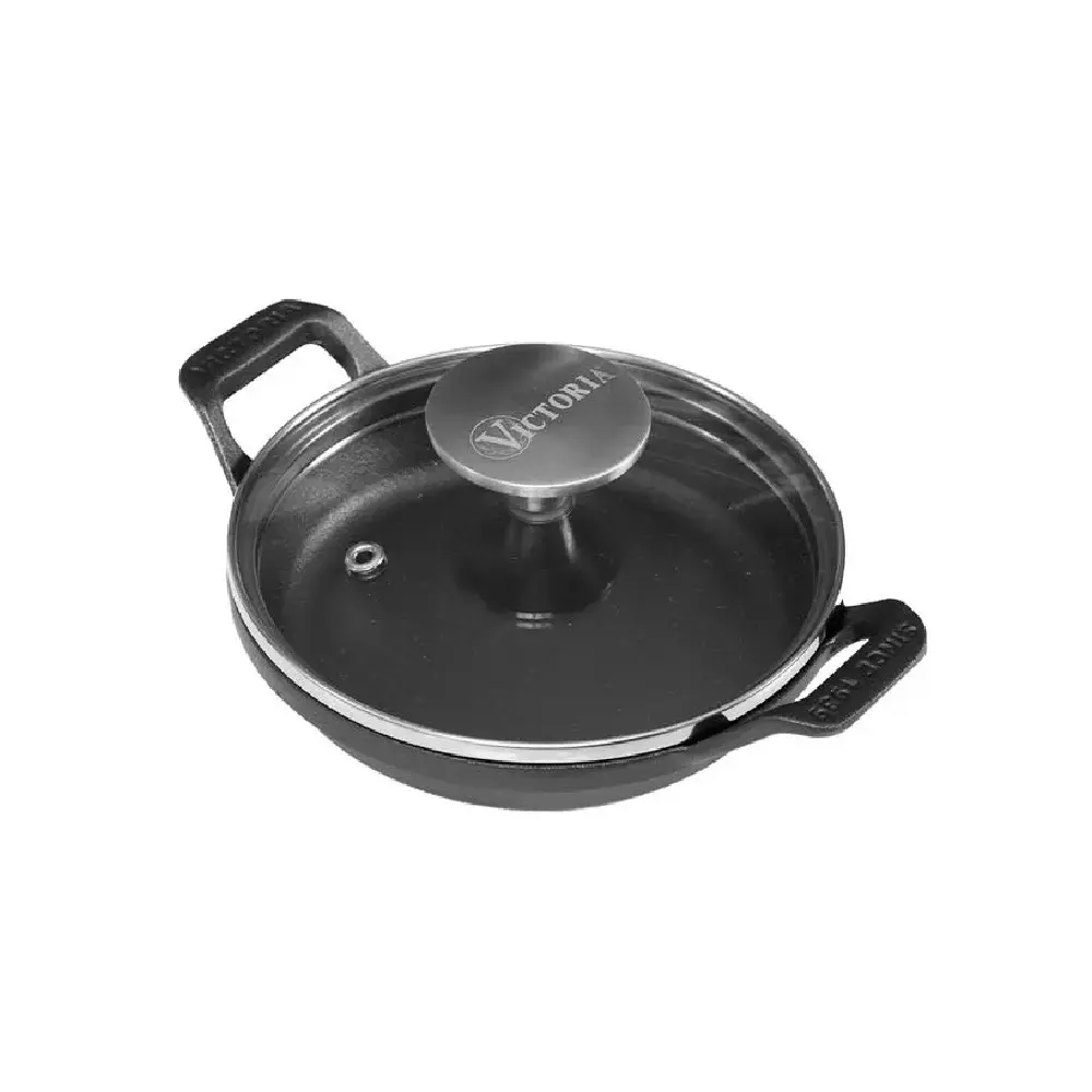 Cazuela Esmaltada UNSA 14cm Antiadherente H Fundido + Tapa Vidrio - 55148006