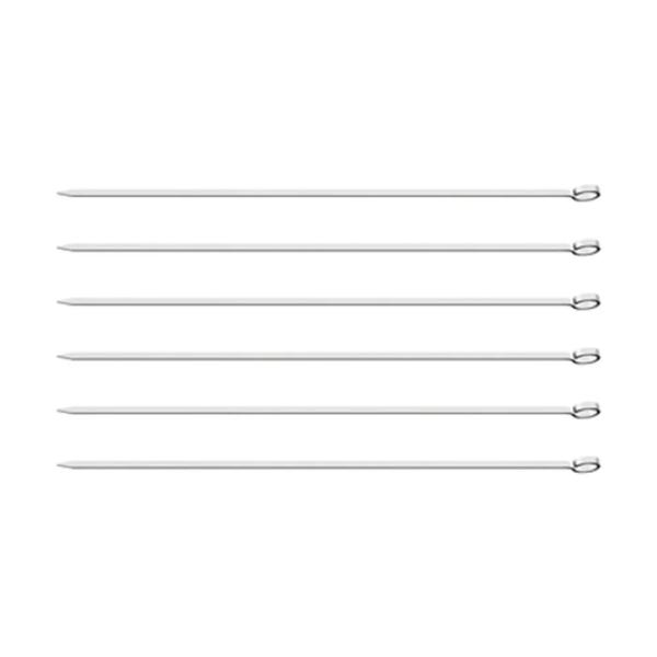 Palos para Anticucho Profesional Tramontina 30 cm x6 Acero Inoxidable Parrillero Doble Punta