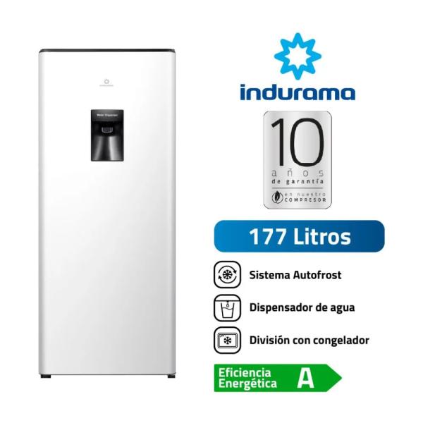 Indurama RI-289DBL 177L Frost Bandejas Vidrio Cajón Verduras Blanco