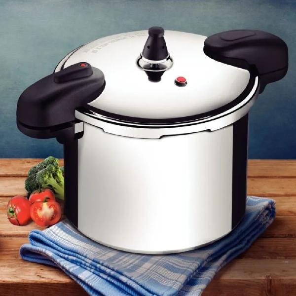 Tramontina Valencia Olla a Presión Aluminio Pulido 24 cm 10L Tapa Segura Cocción Rápida - 20564024