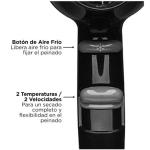 Secadora Revlon RVDR5260BLA2 1875W Plegable Tecnología Iónica Cabello Brillante Negro