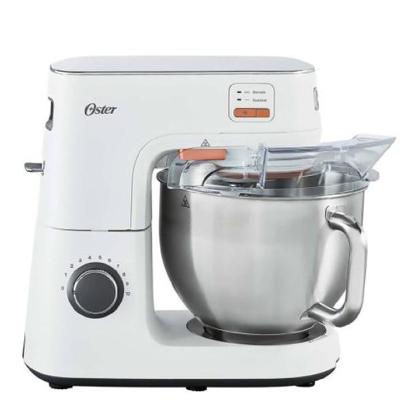 Oster FPSTSMPL4W 5.2L HeatSoft Batidora Planetaria 500W 5 Velocidades + Tazón de Acero Blanco