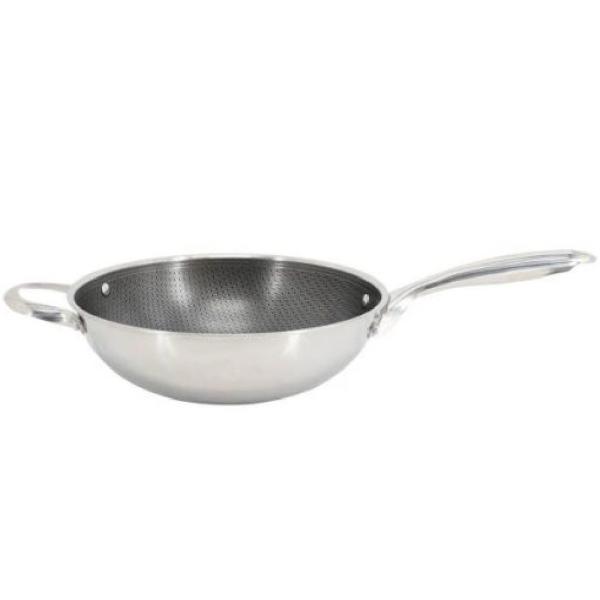 Oster Modessa 142500-01 Sartén Antiadherente 11" Plateada Base Resistente Apta para Todo Tipo de Cocinas