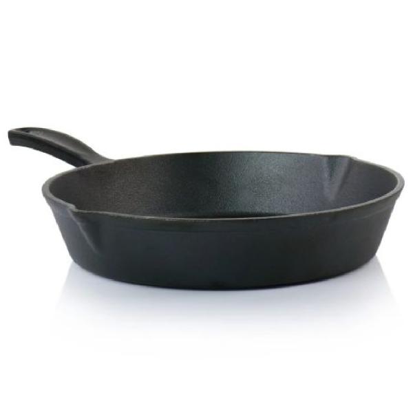 Oster 130015-01 Sartén 25.4cm Hierro Fundido Resistente a Altas Temperaturas Negro
