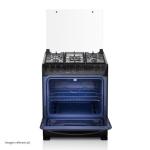 Indurama Borgoña Zafiro Cocina 5 Quemadores 75cm Acero Inoxidable Encendido Eléctrico Negro
