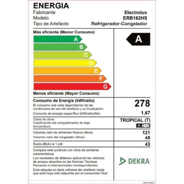 Refrigerador Electrolux ERB162HS 166L Bottom Freezer Ahorro Energético Multiflujo