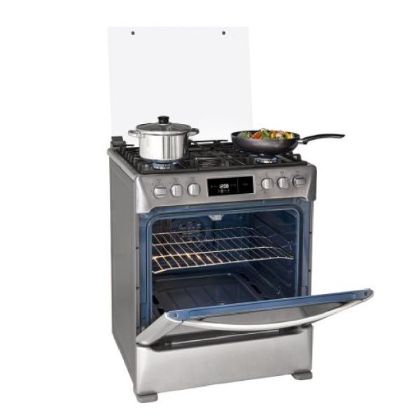 Indurama Roma 5 Hornillas Croma 15K BTU Encendido Automático Parrilla Fundida Acero Inoxidable