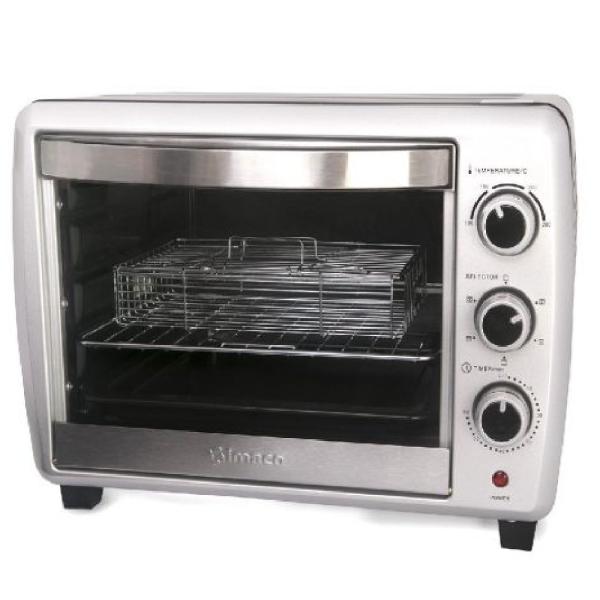 Imaco HEB25R Horno Eléctrico Rosticero 25L 1500W Parrilla Doble Termostato Ajustable Plateado