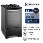 Electrolux FE4GP Cocina 4 Quemadores 5.2 kW Encendido Automático Mesa de Vidrio Negro