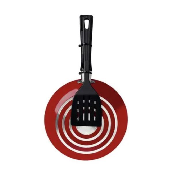 Sartén Roch Loreto 26cm 2mm Grosor Base Refuerzo Rojo Cocina Profesional