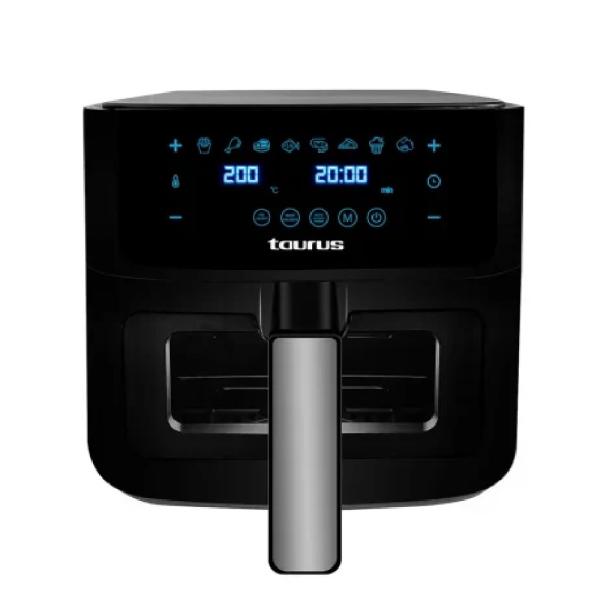 Taurus Aero Crispy 8L 1500W Freidora de Aire Digital 8 Programas Temporizador 60min Negro