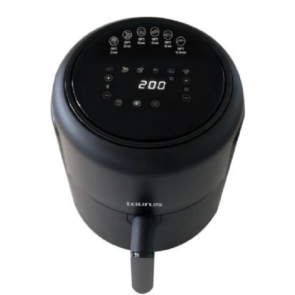 Taurus Black Fryer Freidora de Aire 2.6L 1000W Digital Sin Aceite 8 Programas Negro