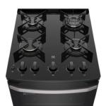Electrolux FE4GP Cocina 4 Quemadores 5.2 kW Encendido Automático Mesa de Vidrio Negro