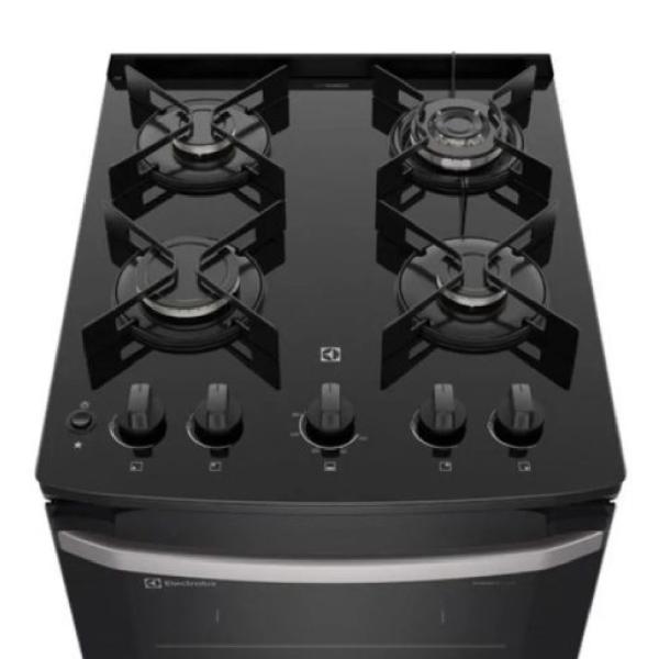 Electrolux FE4GP Cocina 4 Quemadores 5.2 kW Encendido Automático Mesa de Vidrio Negro