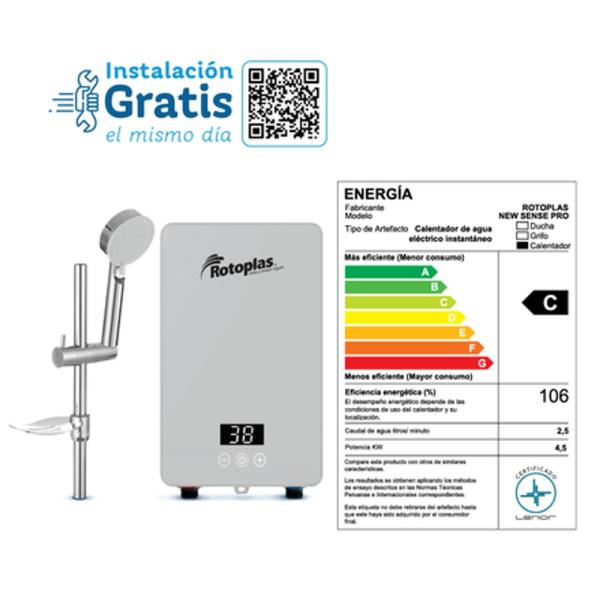 Rotoplas New Sense Pro 6KW Terma Instantánea Digital Seguridad Avanzada Blanco