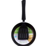 Facusa Nova 18cm Sartén Cocina Antiadherente + Accesorio - Base Difusora de Calor - Duradero - Ideal para Todo Tipo de Cocinas - Negro