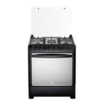 Indurama Borgoña Zafiro Cocina 5 Quemadores 75cm Acero Inoxidable Encendido Eléctrico Negro
