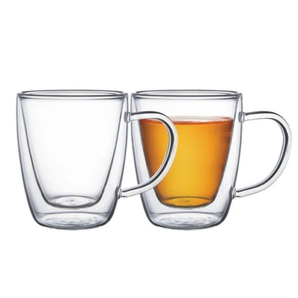 Tramontina 90390210 Tazas de Vidrio Termorresistente 270ml para Bebidas Calientes