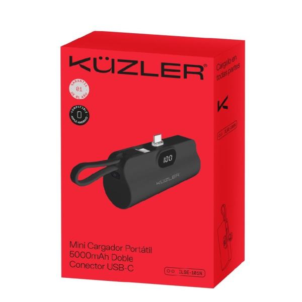 Kuzler Minipowerbank ILSE 101N 5000mAh USB-C Carga Rápida Compacto
