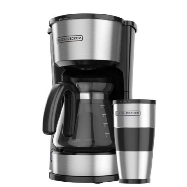 Black+Decker CM0755S 900W Cafetera 4 en 1 Filtro Permanente Sistema Antigoteo