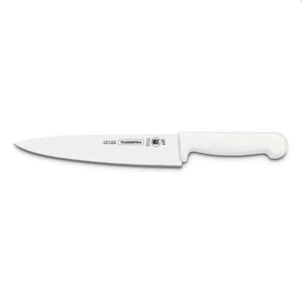 Tramontina 24619-080 Cuchillo Chef 10cm Hoja Afilada Mango Polipropileno Resistente Cocina Profesional Blanco