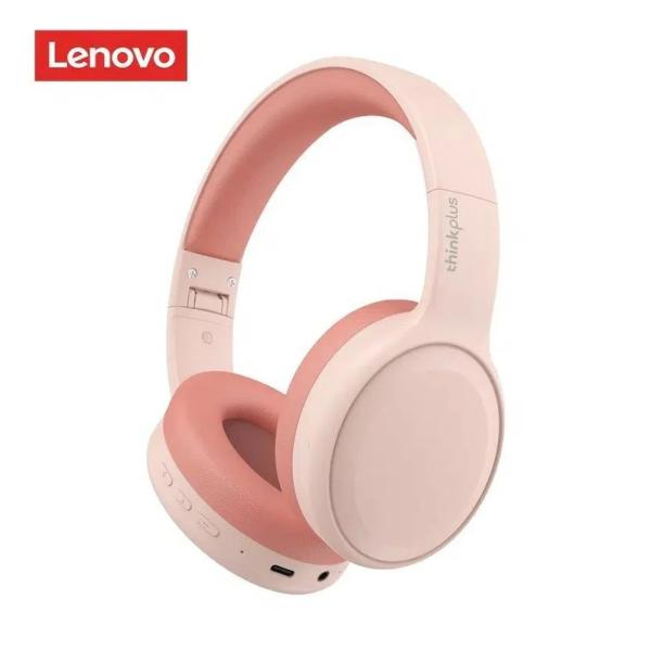Lenovo TH30 Bluetooth Over-Ear 40mm Hi-Res Audio 20h Batería Cancelación Ruido Rosado